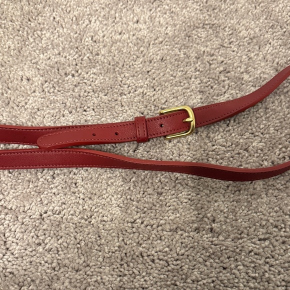 Vintage Coach 9927 Willis Crossbody Shoulder Handle Bag Red Leather - Picture 13 of 15